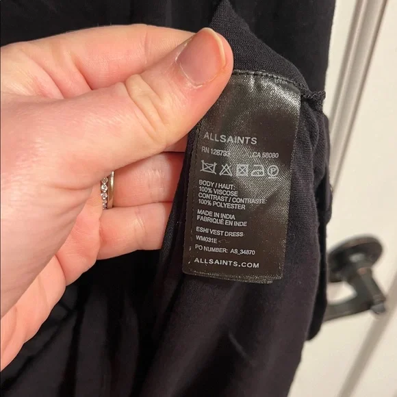 ALLSAINTS Eshi Vest Dress Hand Embellished US Size 6 - Picture 6 of 10